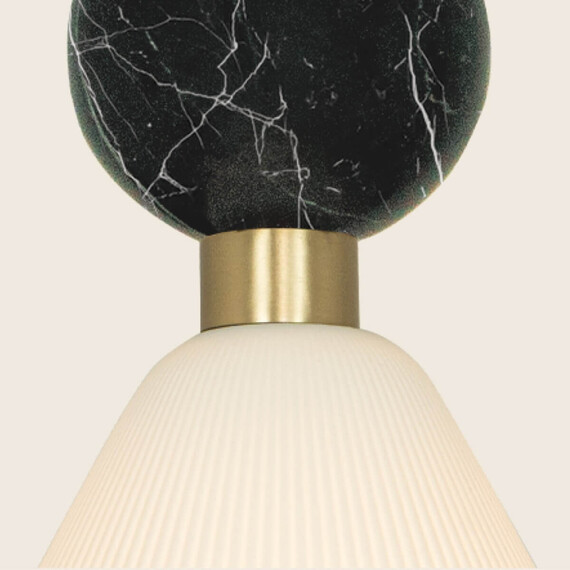 Полилей Zambelis 23249 PENDANT 3XE14 BLACK MARBLE - BRASS | Osvetlenieto.bg