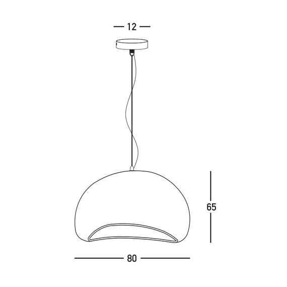 Полилей Zambelis 23342 PENDANT LAMP 1xE27 FIBERGLASS D:80 CM | Osvetlenieto.bg