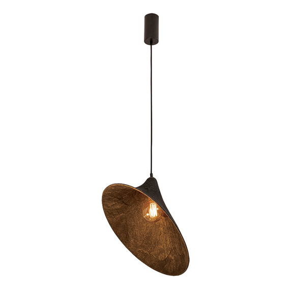 Полилей Zambelis 25174 PENDANT LIGHT 1xE27 MULBERRY SILK - METAL BLACK | Osvetlenieto.bg