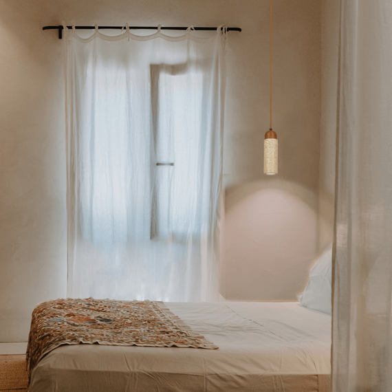 Полилей Zambelis 25417 PENDANT LIGHT 1xGU10 NATURAL STONE - BROWN WOOD | Osvetlenieto.bg
