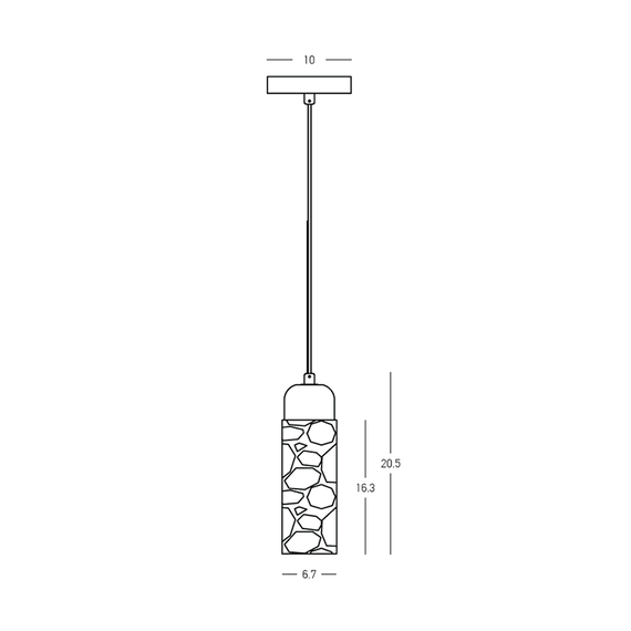 Полилей Zambelis 25417 PENDANT LIGHT 1xGU10 NATURAL STONE - BROWN WOOD | Osvetlenieto.bg