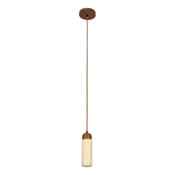 Полилей Zambelis 25417 PENDANT LIGHT 1xGU10 NATURAL STONE - BROWN WOOD | Osvetlenieto.bg