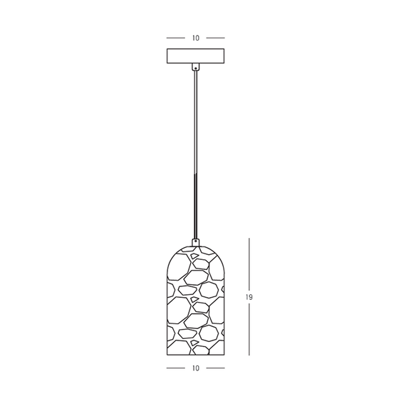 Полилей Zambelis 25420 PENDANT LIGHT 1xE27 BLACK STONE - METAL | Osvetlenieto.bg