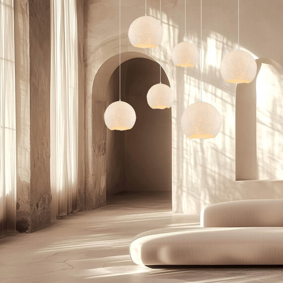 Полилей Zambelis 25450 PENDANT LIGHT 1xE27 METAL - PAPER PULP - PLASTIC GLOBE WHITE | Osvetlenieto.bg