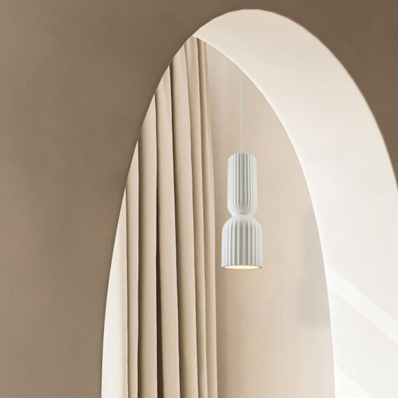 Полилей Zambelis 2595 PENDANT LIGHT 1xE27 WHITE - CLAY - METAL | Osvetlenieto.bg