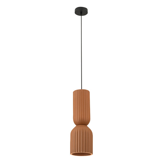 Полилей Zambelis 2596 PENDANT LIGHT 1xE27 TERRACOTTA - SANDY BLACK CLAY - METAL | Osvetlenieto.bg