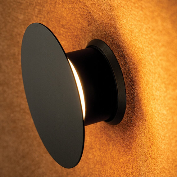 LED Аплик Zambelis 25179 SCONCE LED LIGHT 6W 3000K ACOUSTIC LIGHT BROWN - BLACK | Osvetlenieto.bg