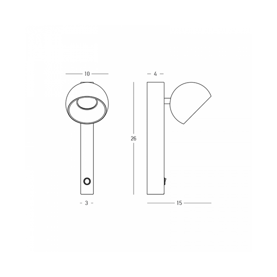 LED Аплик ZAMBELIS 25341 WALL LED LIGHT 13W 3000K SANDY BLACK BASE - BRUSHED NICKEL SHADE | Osvetlenieto.bg