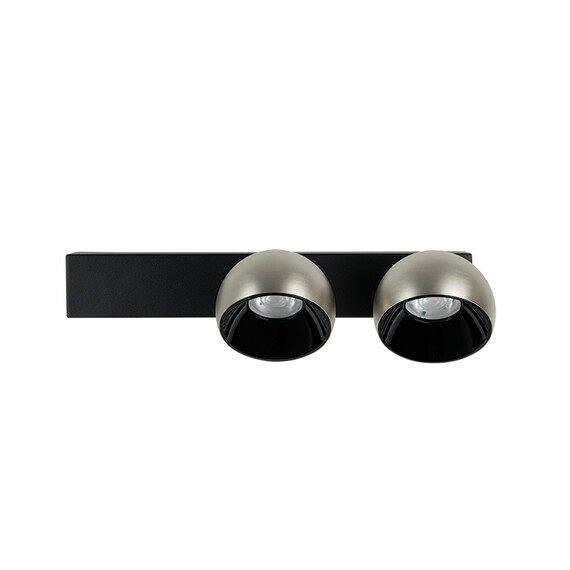 LED Аплик ZAMBELIS 25343 WALL LED LIGHT 25W 3000K SANDY BLACK BASE - BRUSHED NICKEL SHADE | Osvetlenieto.bg