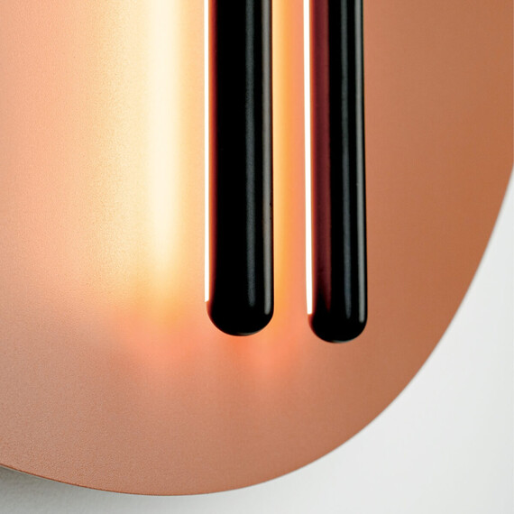LED Аплик Zambelis 2574 WALL LED LIGHT 13W 3000K TRIAC BLACK MATT STICK - SANDY BRICK RED BASE | Osvetlenieto.bg