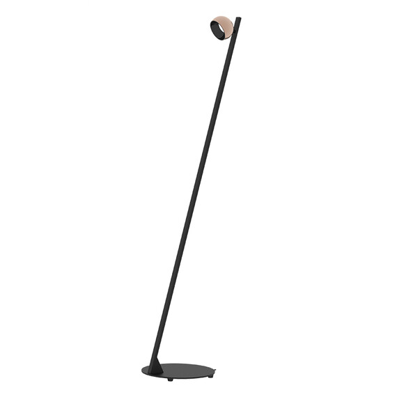 LED Лампион ZAMBELIS 25344 FLOOR LED LIGHT 7W 3000K SANDY BLACK BASE - CHAMPAGNE SHADE 359° MOVABLE | Osvetlenieto.bg