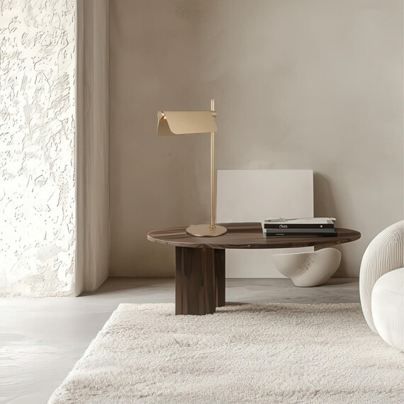 LED Настолна лампа ZAMBELIS 25193 TABLE LED LIGHT 7W 3000K BRUSHED GOLD MOVABLE LIGHT DEFLECTORS DIMMING SWITCH | Osvetlenieto.bg