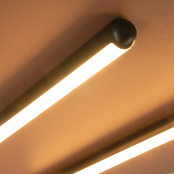 LED Плафон ZAMBELIS 2569 CEILING LED LIGHT 43W 3000K BLACK MATT STICK - SANDY BRICK RED BASE | Osvetlenieto.bg