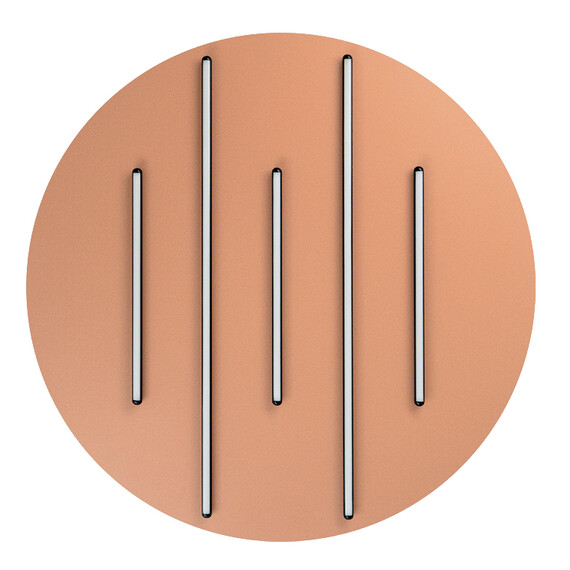 LED Плафон ZAMBELIS 2571 CEILING LED LIGHT 52W 3000K BLACK MATT STICK - SANDY BRICK RED BASE | Osvetlenieto.bg