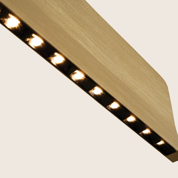 LED Полилей ZAMBELIS 25196 PENDANT LED LINE LIGHT 46W 3000K TRIAC BRUSHED GOLD -ALUMINIUM - BLACK METAL | Osvetlenieto.bg