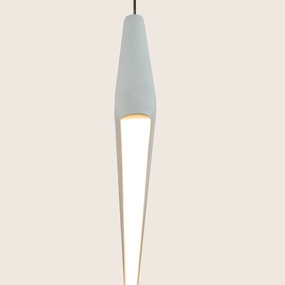 LED Полилей ZAMBELIS 2555 PENDANT LED LINE LIGHT 32W 3000K TRIAC SANDY WHITE | Osvetlenieto.bg