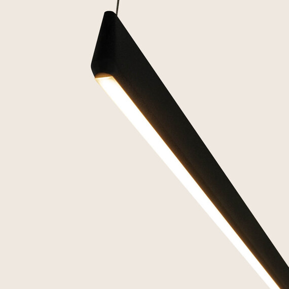 LED Полилей ZAMBELIS 2556 PENDANT LED LINE LIGHT 32W 3000K TRIAC SANDY BLACK | Osvetlenieto.bg