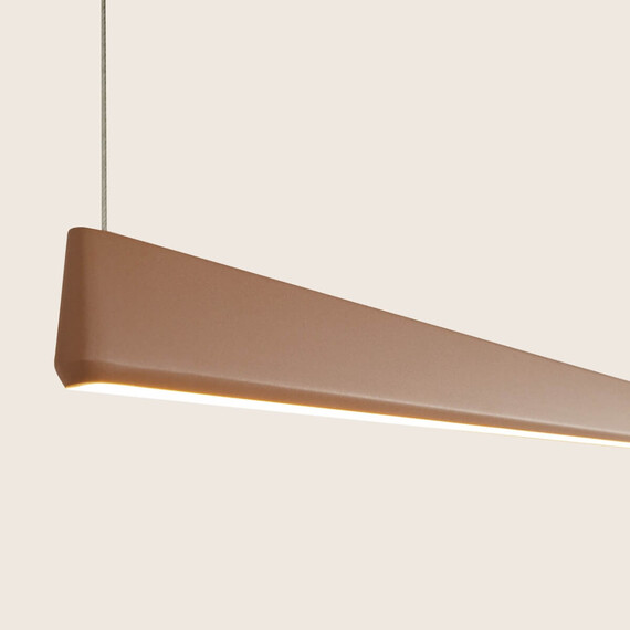 LED Полилей ZAMBELIS 2557 PENDANT LED LINE LIGHT 32W 3000K TRIAC SANDY BRICK RED | Osvetlenieto.bg