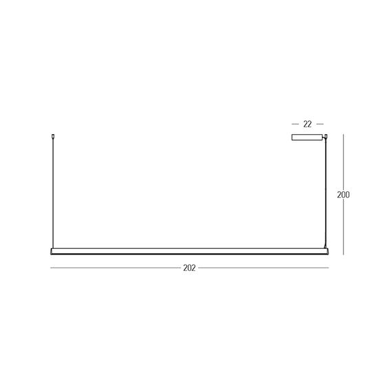 LED Полилей ZAMBELIS 2558 PENDANT LED LINE LIGHT 42W 3000K TRIAC SANDY BLACK | Osvetlenieto.bg