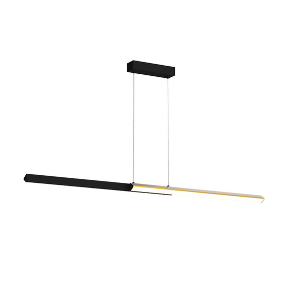 LED Полилей ZAMBELIS 2559 PENDANT LED LINE LIGHT 44W 3000K TRIAC SANDY BLACK - BRASS | Osvetlenieto.bg