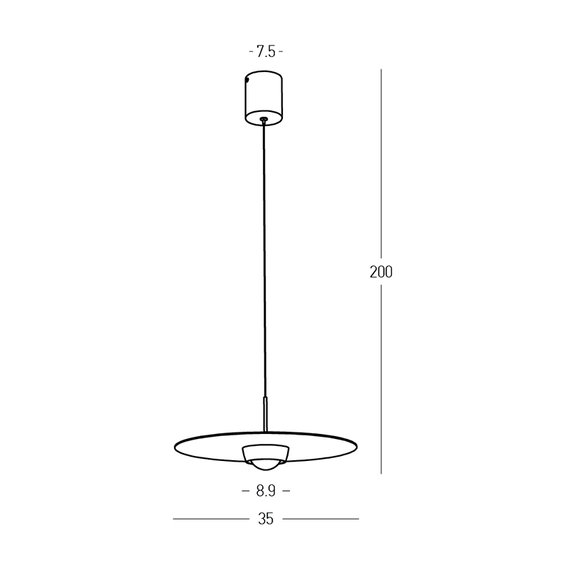 LED Полилей Zambelis 2585 PENDANT LED LIGHT 21W 3000K TRIAC SANDY BLACK | Osvetlenieto.bg