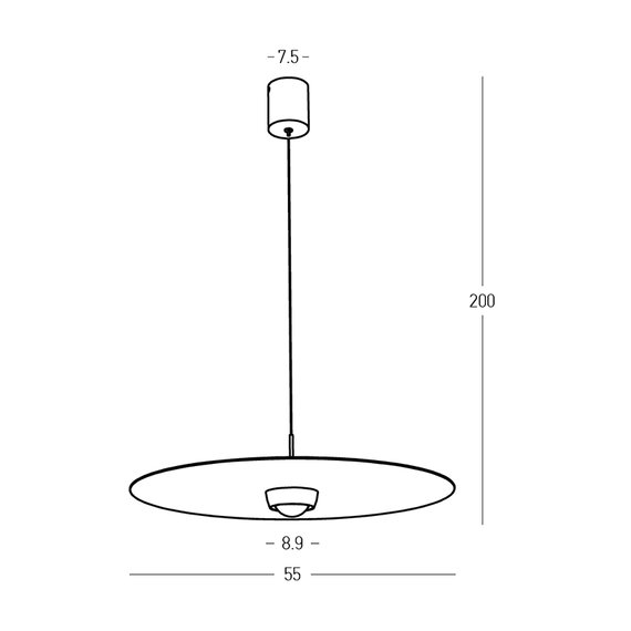 LED Полилей Zambelis 2587 PENDANT LED LIGHT 21W 3000K TRIAC SANDY BLACK | Osvetlenieto.bg