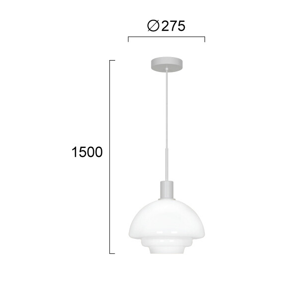Полилей FROSTY 4351900 Viokef 1xE27 | Osvetlenieto.bg
