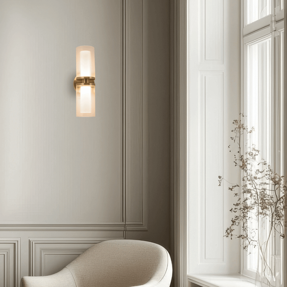 LED Аплик ZAMBELIS 23016 SCONCE LIGHT LED 12W 3000K METAL-GLASS GOLD | Osvetlenieto.bg