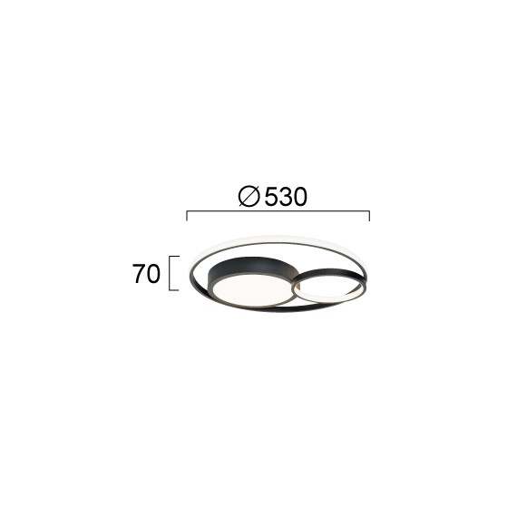 LED Плафон KARON 4325500 Viokef 36W 3000K | Osvetlenieto.bg