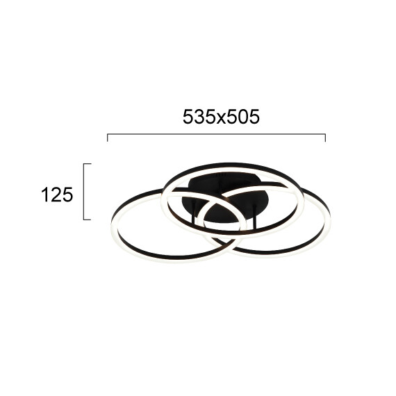 LED Плафон LIVIA 4324500 Viokef 40W 3000K | Osvetlenieto.bg