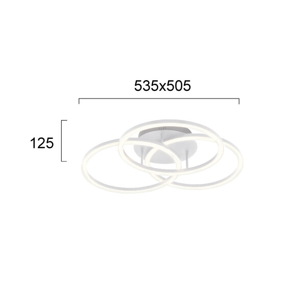 LED Плафон LIVIA 4324501 Viokef 40W 3000K | Osvetlenieto.bg