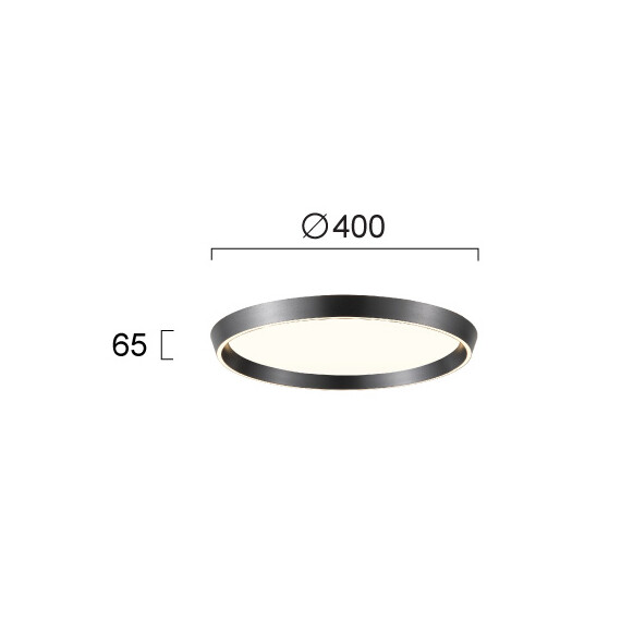 LED Плафон LORISSA 4347400 Viokef 39W CCT 3000K-4000K Triac Dimmable | Osvetlenieto.bg