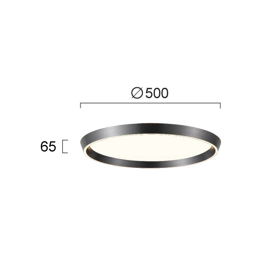 LED Плафон LORISSA 4347500 Viokef 46W CCT 3000K-4000K Triac Dimmable | Osvetlenieto.bg