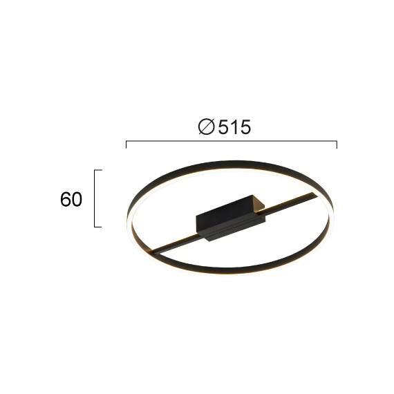 LED Плафон MALVINA 4348400 Viokef 36W 3000K | Osvetlenieto.bg