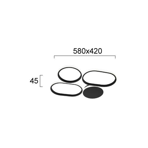 LED Плафон VICTOR 4348100 Viokef 40W 3000K | Osvetlenieto.bg