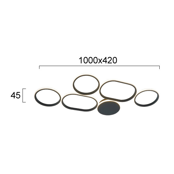 LED Плафон VICTOR 4348200 Viokef 60W 3000K | Osvetlenieto.bg
