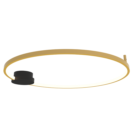 LED Плафон ZAMBELIS 23097 CEILING LED LIGHT 32W 3000K ALUMINIUM-SILICON,BLACK-GOLD RING | Osvetlenieto.bg