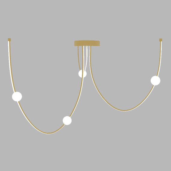 LED Полилей ZAMBELIS 22248 CEILING LED LIGHT 42W 3000K ALUMINIUM GOLD MATT | Osvetlenieto.bg