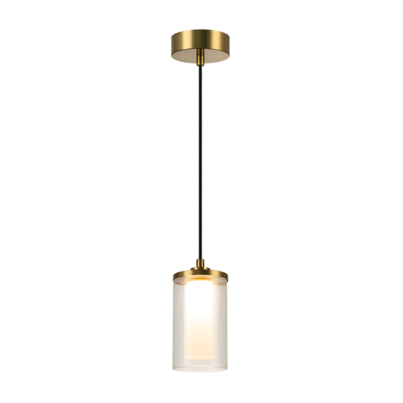 LED Полилей ZAMBELIS 23018 PENDANT LED LIGHT 9W 3000K METAL-GLASS GOLD | Osvetlenieto.bg