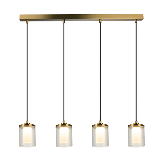 LED Полилей ZAMBELIS 23020 LINE LED LIGHT 29W 3000K METAL-GLASS GOLD | Osvetlenieto.bg