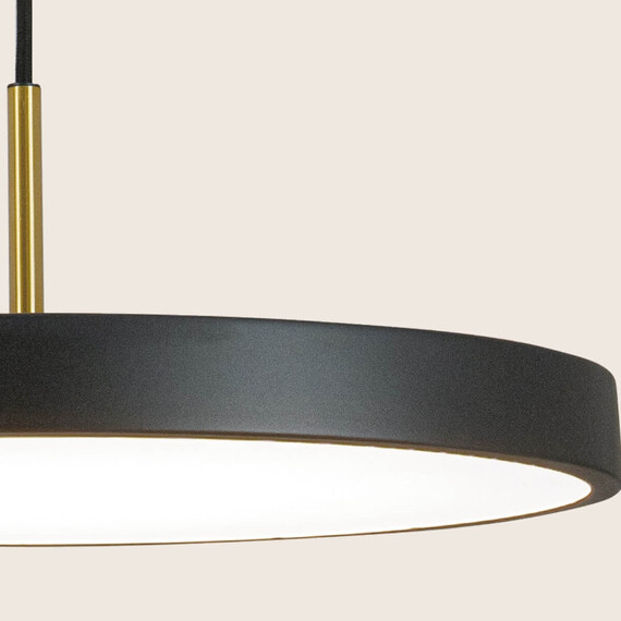 LED Полилей ZAMBELIS 25145 PENDANT LED LIGHT 17W 3000K BLACK MATT - BRUSHED BRASS | Osvetlenieto.bg