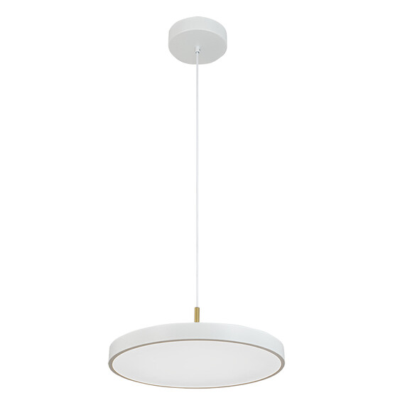 LED Полилей ZAMBELIS 25146 PENDANT LED LIGHT 17W 3000K WHITE MATT - BRUSHED BRASS | Osvetlenieto.bg