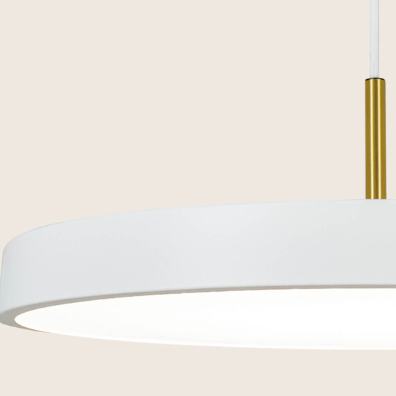 LED Полилей ZAMBELIS 25146 PENDANT LED LIGHT 17W 3000K WHITE MATT - BRUSHED BRASS | Osvetlenieto.bg