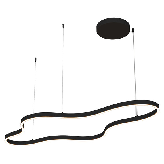 LED Полилей ZAMBELIS 25415 PENDANT LED LIGHT 95W 3000K TRIAC SANDY BLACK | Osvetlenieto.bg
