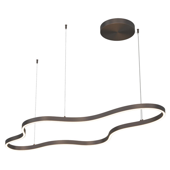 LED Полилей ZAMBELIS 25416 PENDANT LED LIGHT 95W 3000K TRIAC BRUSHED COFFEE | Osvetlenieto.bg