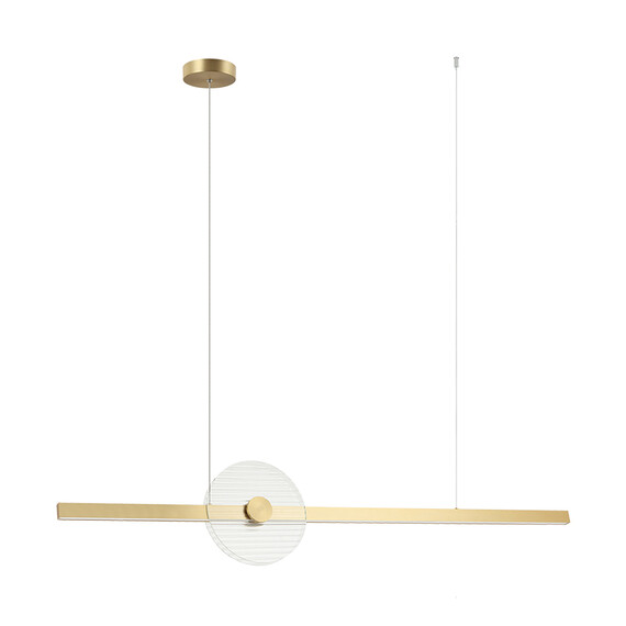 LED Полилей ZAMBELIS 25426 PENDANT LED LIGHT 20W 3000K TRIAC GOLD - CLEAR GLASS | Osvetlenieto.bg