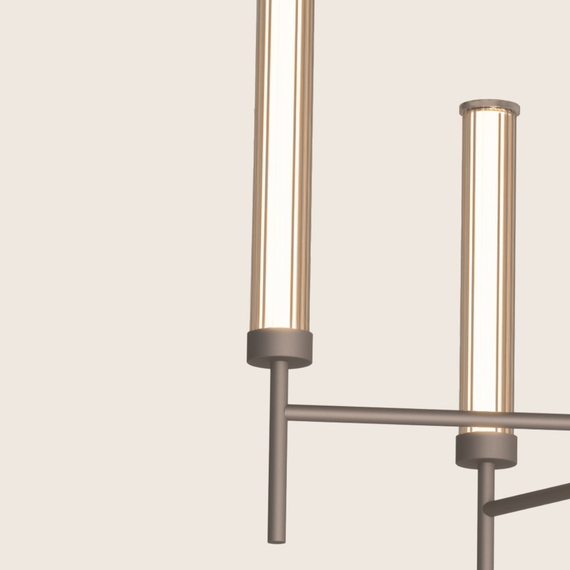 LED Полилей ZAMBELIS 25448 PENDANT LED LIGHT 46W 3000K TRIAC BRUSHED COFFEE | Osvetlenieto.bg