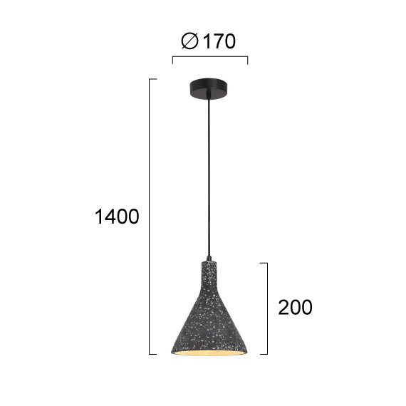 Полилей DOT 4297401 Viokef 1xE27 | Osvetlenieto.bg