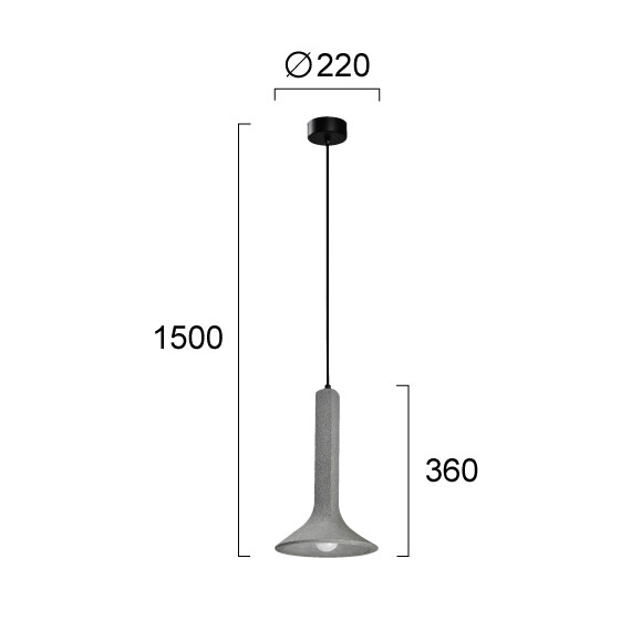 Полилей FUNNEL 4290300 Viokef 1xE14 | Osvetlenieto.bg