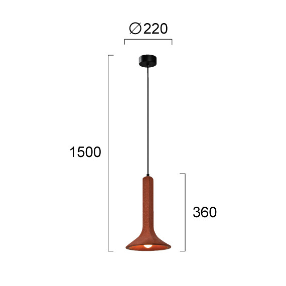 Полилей FUNNEL 4290301 Viokef 1xE14 | Osvetlenieto.bg